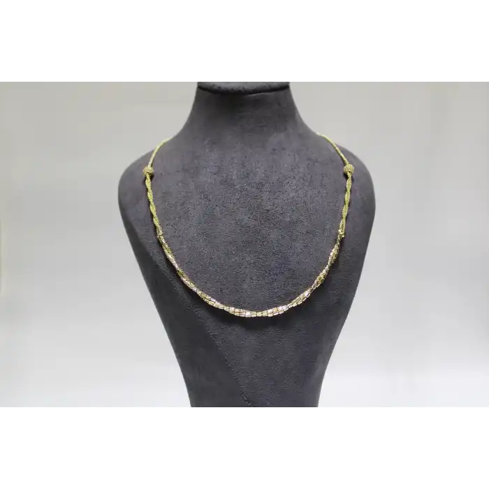 14 Ayar Altın Geometrik Sarmal Model Kolye