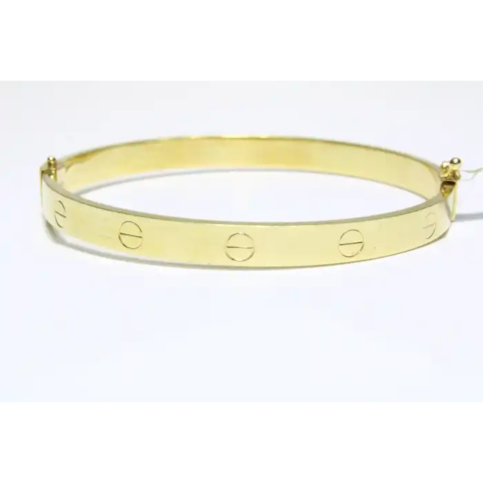 14 Ayar Altın Vida Desenli Spor Model Kelepçe 8.43 GR