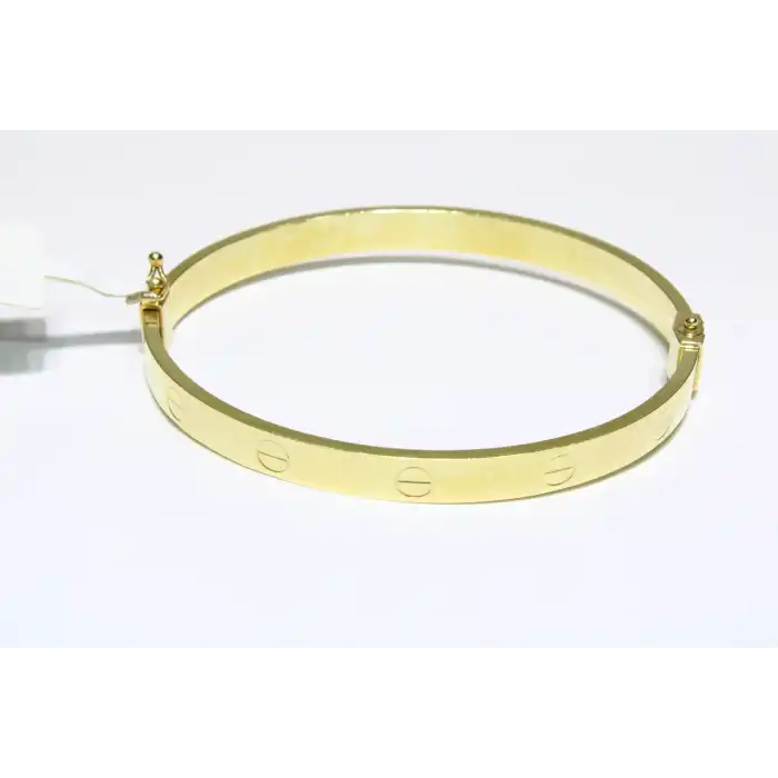 14 Ayar Altın Vida Desenli Spor Model Kelepçe 8.43 GR