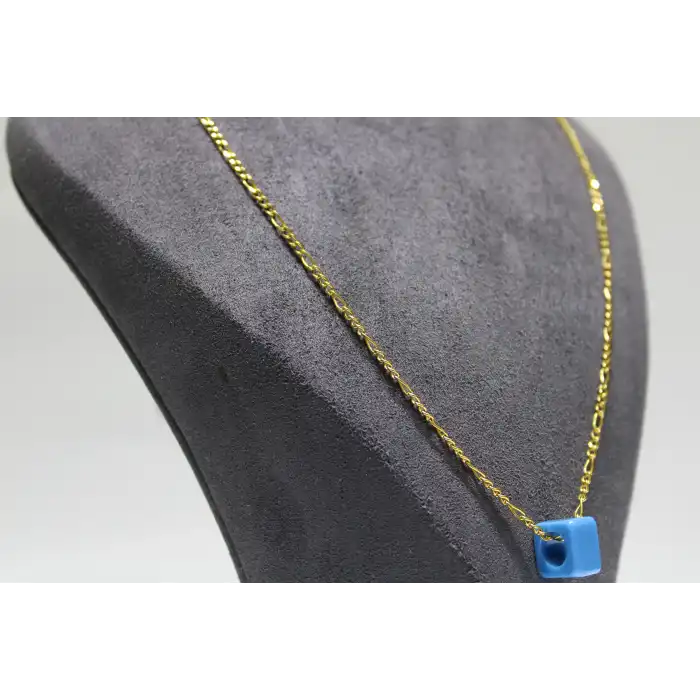 22 Ayar Altın Kolye Halkalı Şık ve Zarif Zincir 4.17 GR