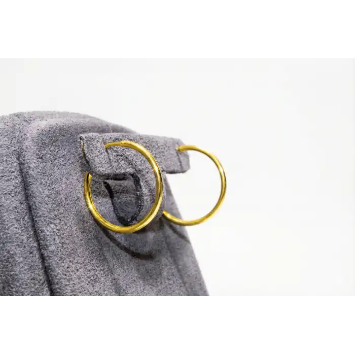 14 Ayar Altın Halka Küpe KPE1365