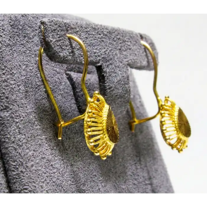 14 Ayar Altın Damla Küpe UME0129