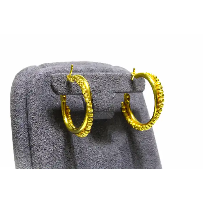 14 Ayar Altın Dorikalı Halka Küpe 3.24GR KPE9940