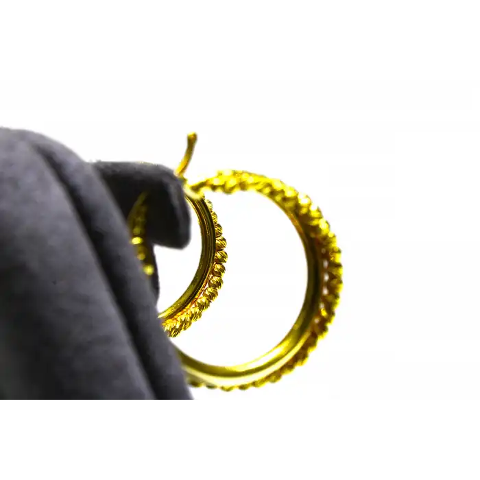 14 Ayar Altın Dorikalı Halka Küpe 3.24GR KPE9940