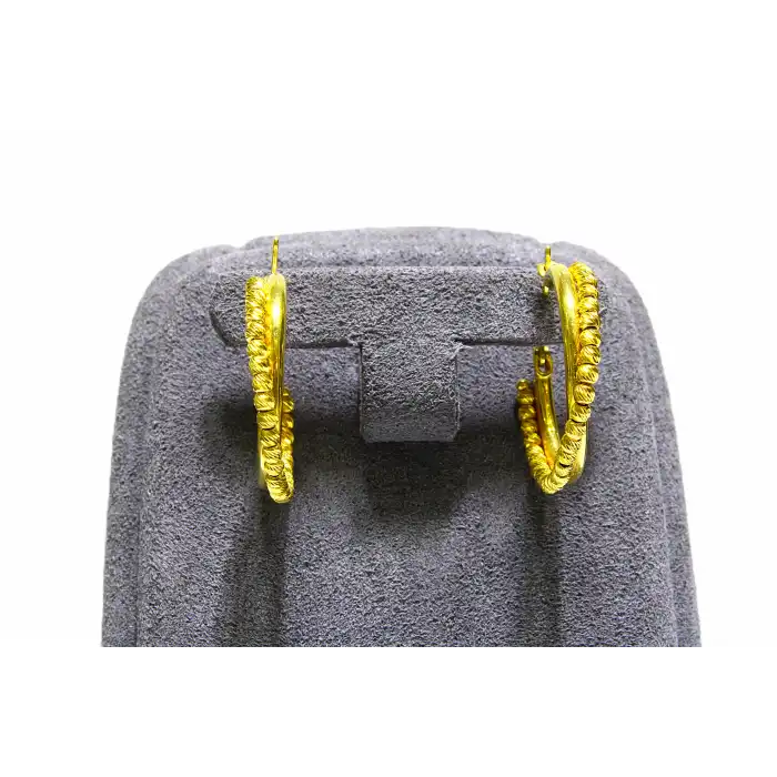 14 Ayar Altın Dorikalı Halka Küpe 3.24GR KPE9940