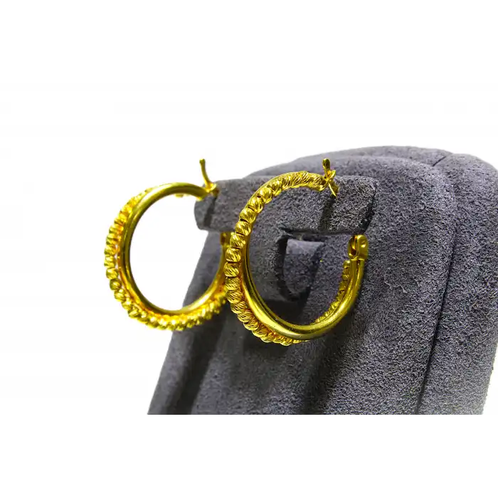 14 Ayar Altın Dorikalı Halka Küpe 3.24GR KPE9940