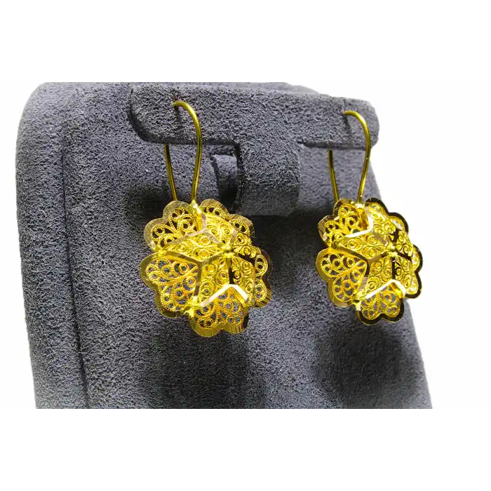 14 Ayar Altın Tül Yıldız Küpe 3.31GR KPE9110