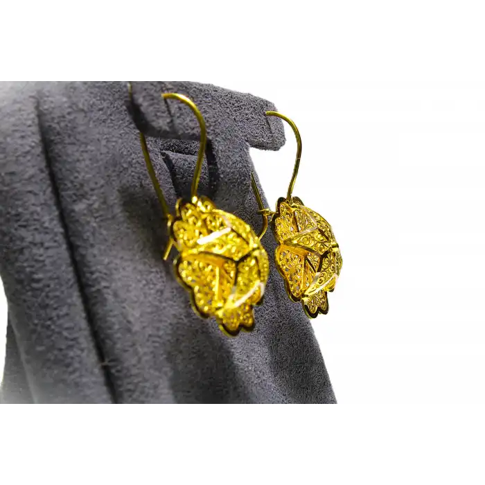 14 Ayar Altın Tül Yıldız Küpe 3.31GR KPE9110