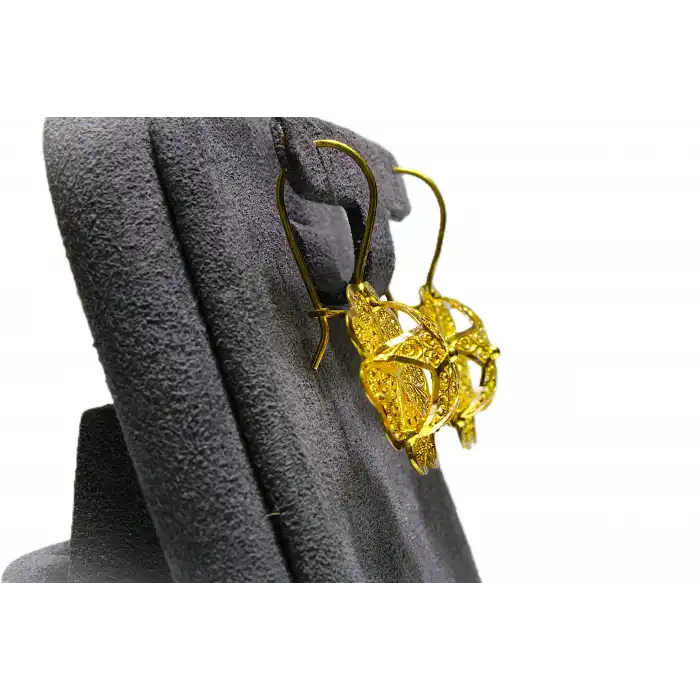 14 Ayar Altın Tül Yıldız Küpe 3.31GR KPE9110