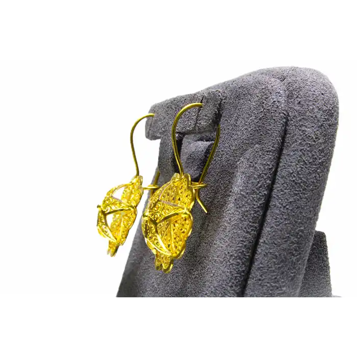 14 Ayar Altın Tül Yıldız Küpe 3.31GR KPE9110