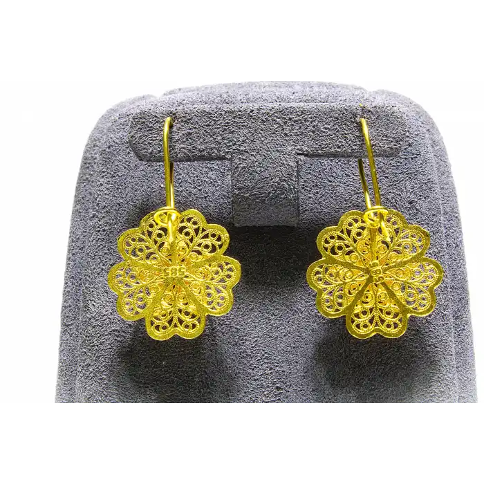 14 Ayar Altın Tül Yıldız Küpe 3.31GR KPE9110