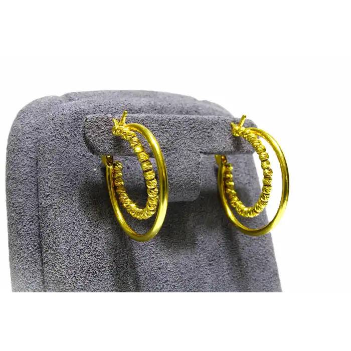 14 Ayar Altın Dorikalı Halka Küpe 3.33GR BGT0403