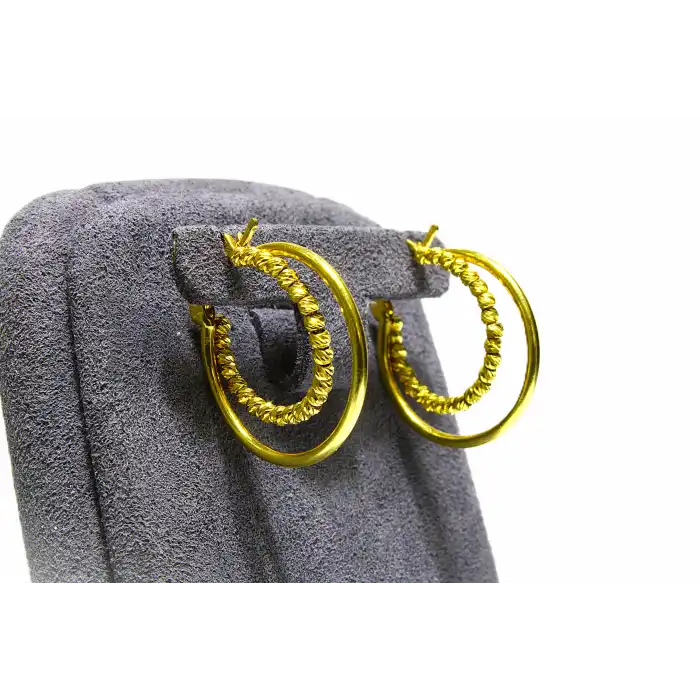 14 Ayar Altın Dorikalı Halka Küpe 3.33GR BGT0403