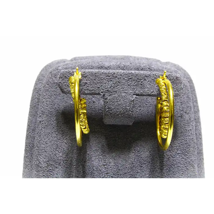 14 Ayar Altın Dorikalı Halka Küpe 3.33GR BGT0403