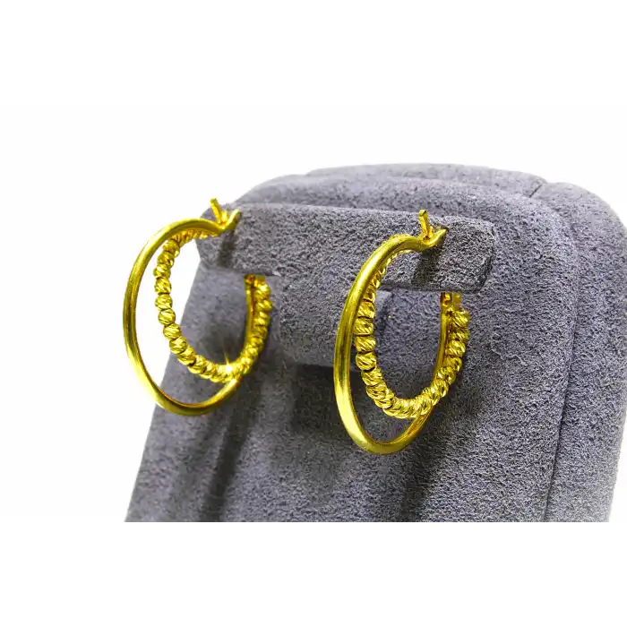 14 Ayar Altın Dorikalı Halka Küpe 3.33GR BGT0403