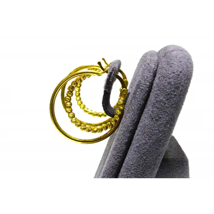 14 Ayar Altın Dorikalı Halka Küpe 3.33GR BGT0403