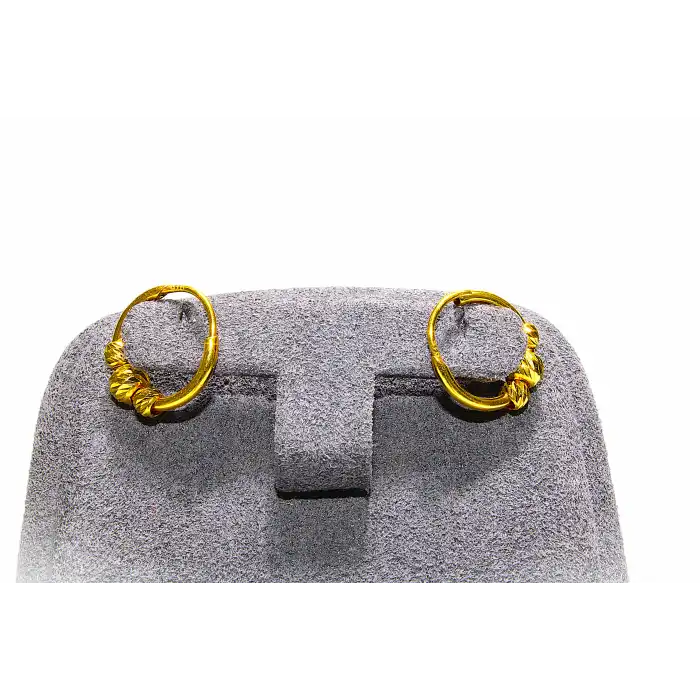 22 Ayar Altın Habbeli Spor Küpe 1.44GR KPE9283