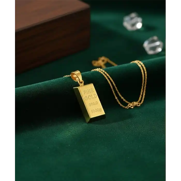 1 gr (GRAM) Külçe Kolye Ucu 14 Ayar Altın