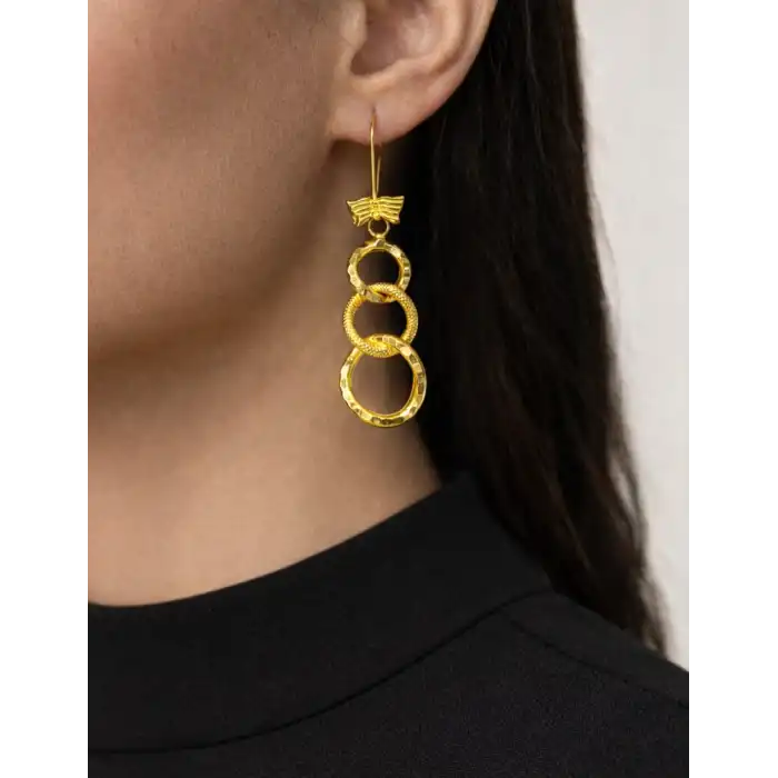 14 Ayar Altın Uzayyolu Küpe 2.70GR UME0155