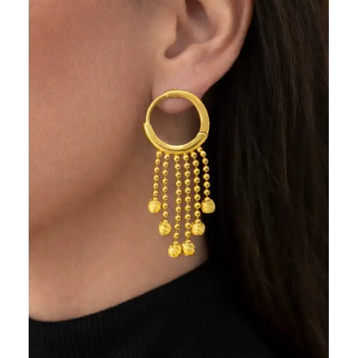 14 Ayar Dorikalı Halka Küpe 2.54GR UME0139