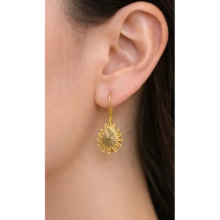 14 Ayar Altın Damla Küpe UME0129