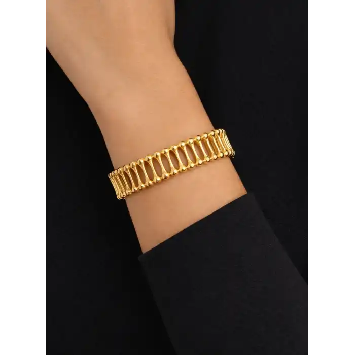 22 Ayar Altın Şık Tasarım Kelepçe Bilezik 38.10 GR KLP1928