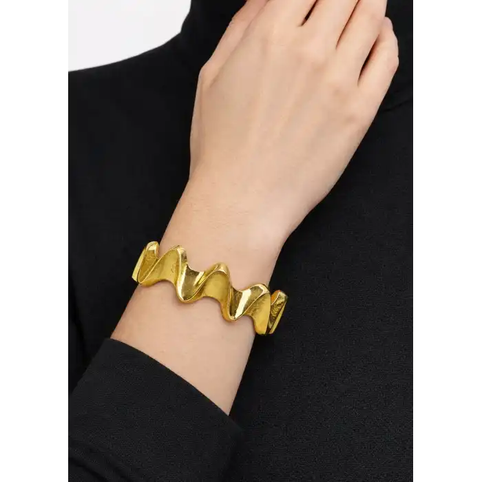 22 Ayar Altın Zikzak Modeli Kelepçe Bilezik 31.18 GR KLP0839