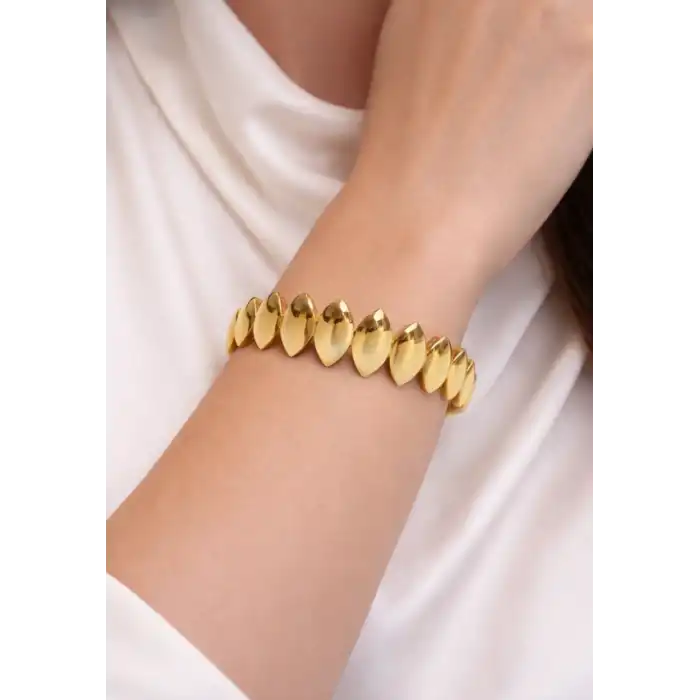 22 Ayar Altın Damla Model Kelepçe Bilezik 19.25 GR KLP1378