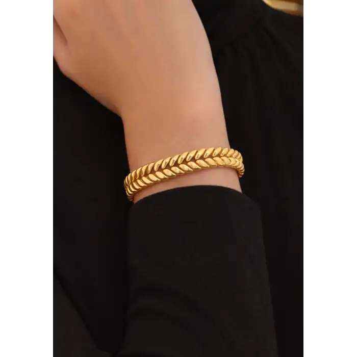 22 Ayar Altın Başak Modeli Kelepçe Bilezik 16.64 GR KLP2089