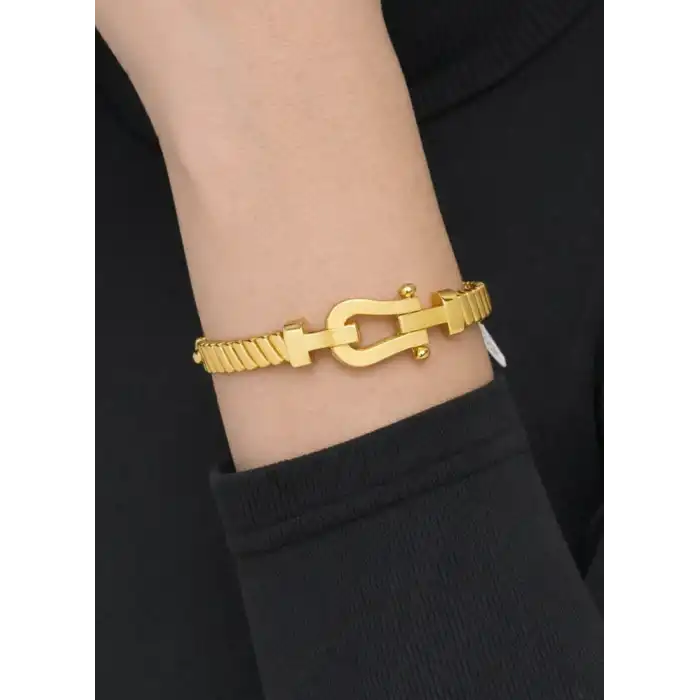 22 Ayar Altın Kilit Modeli Kelepçe Bilezik 13.85 GR KLP2250