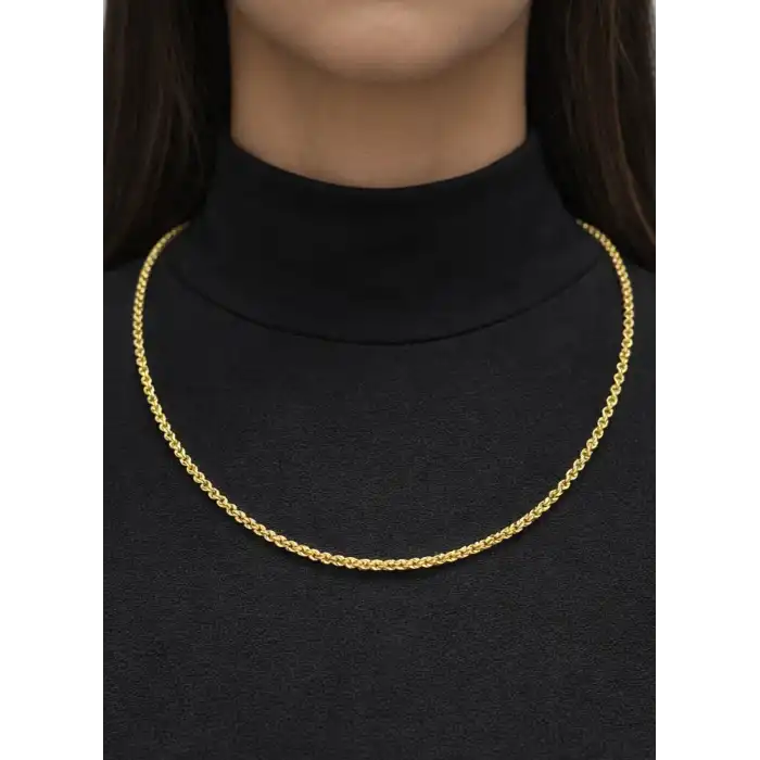 14 Ayar Altın Halat Modeli Zincir Kolye 4.27 GR