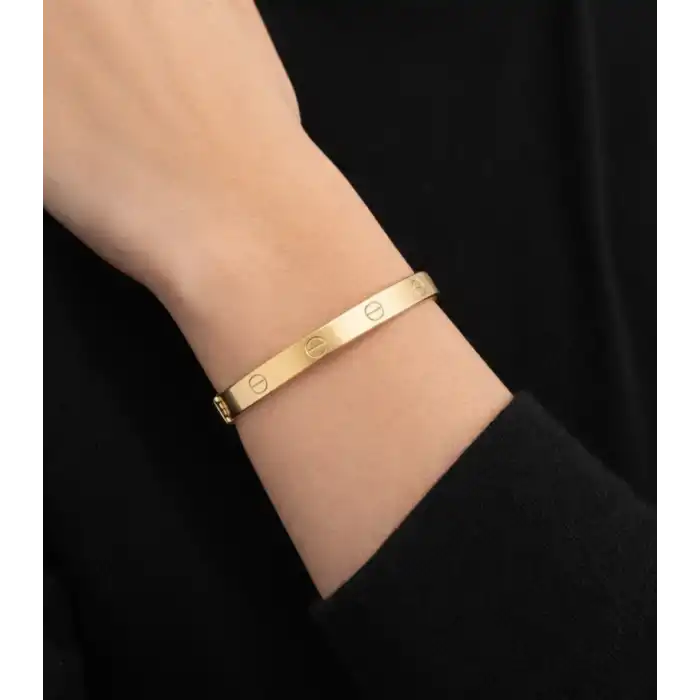 14 Ayar Altın Vida Desenli Spor Model Kelepçe 8.43 GR