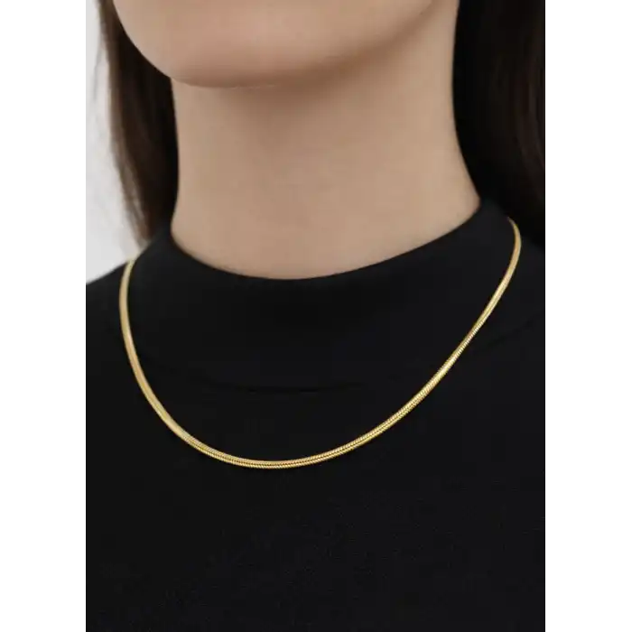 14 Ayar Altın Balık Sırtı Modeli Kolye