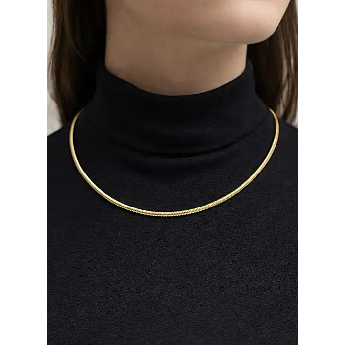 14 Ayar Altın Balık Sırtı Modeli Kolye