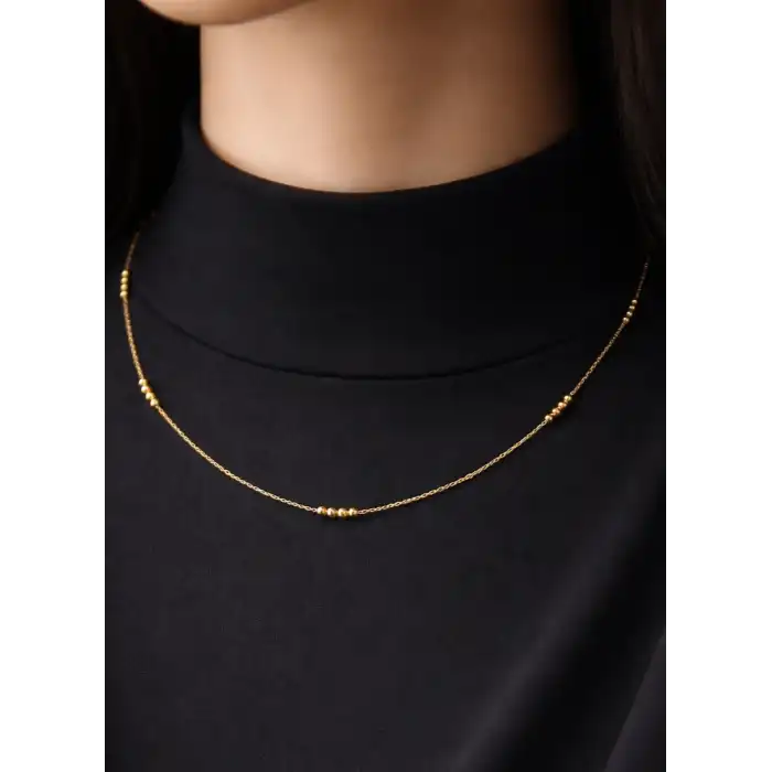 14 Ayar Gerçek Altın Dorikalı Zincir