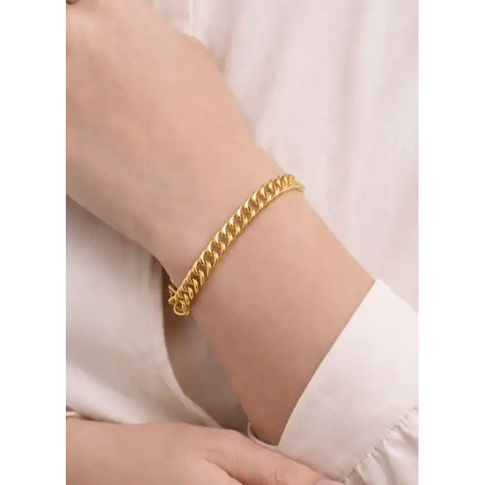 14 Ayar Altın Süzme Bileklik Künye