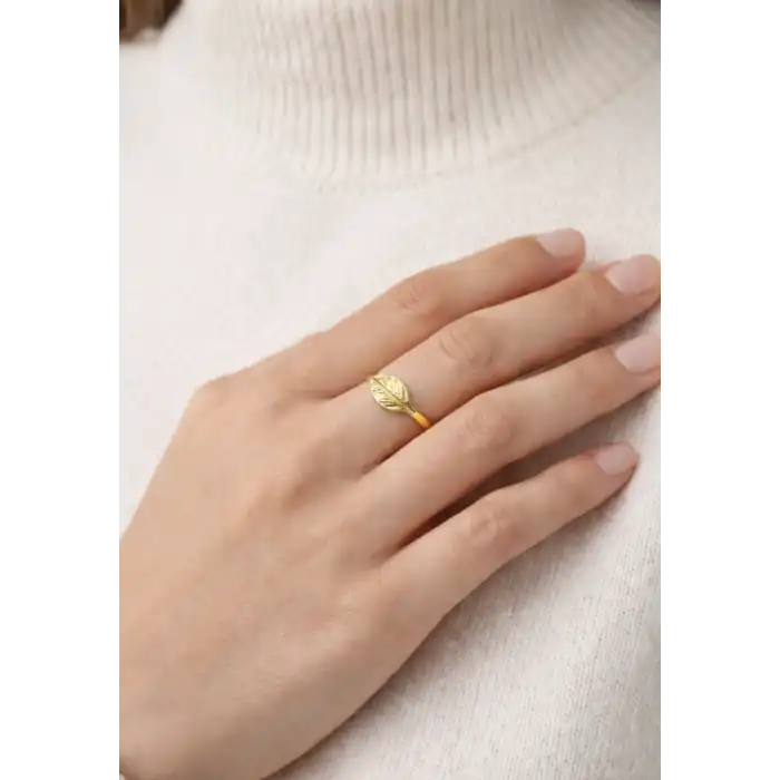 22 Ayar Altın Yüzük Yaprak Modeli 1.73GR YZK7102