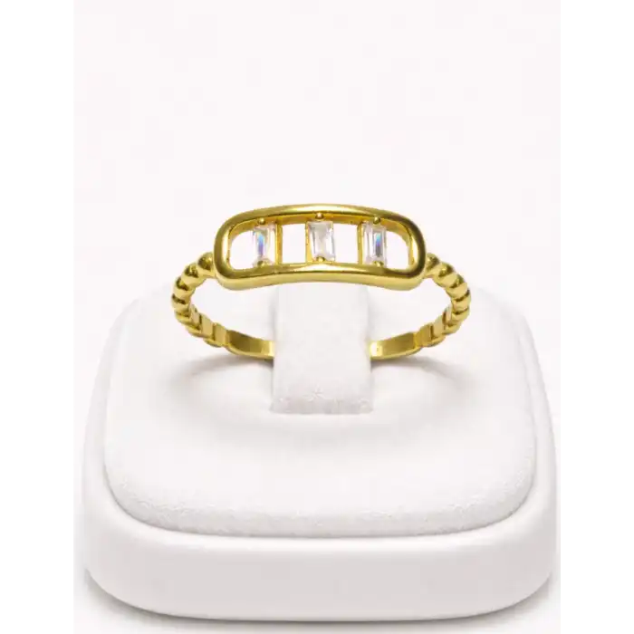 22 Ayar Altın Yüzük Üçlü Baget Model 1.77GR YZK7238