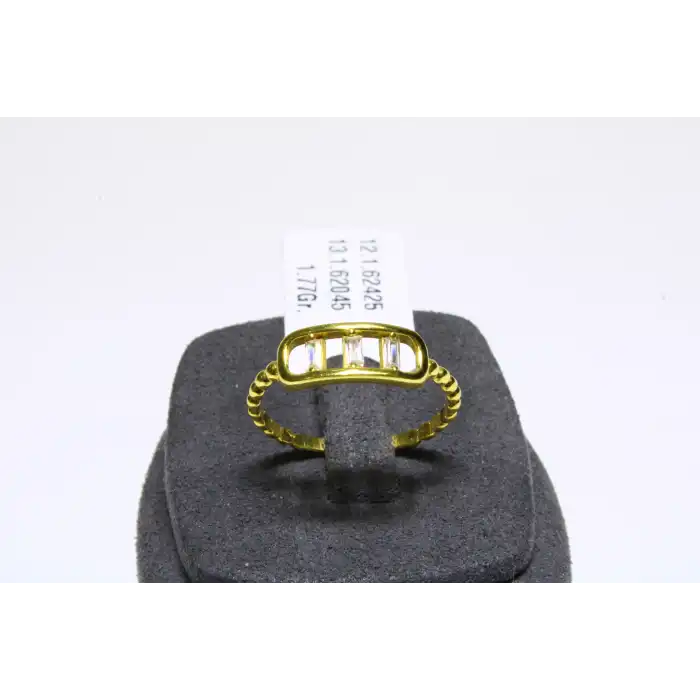 22 Ayar Altın Yüzük Üçlü Baget Model 1.77GR YZK7238