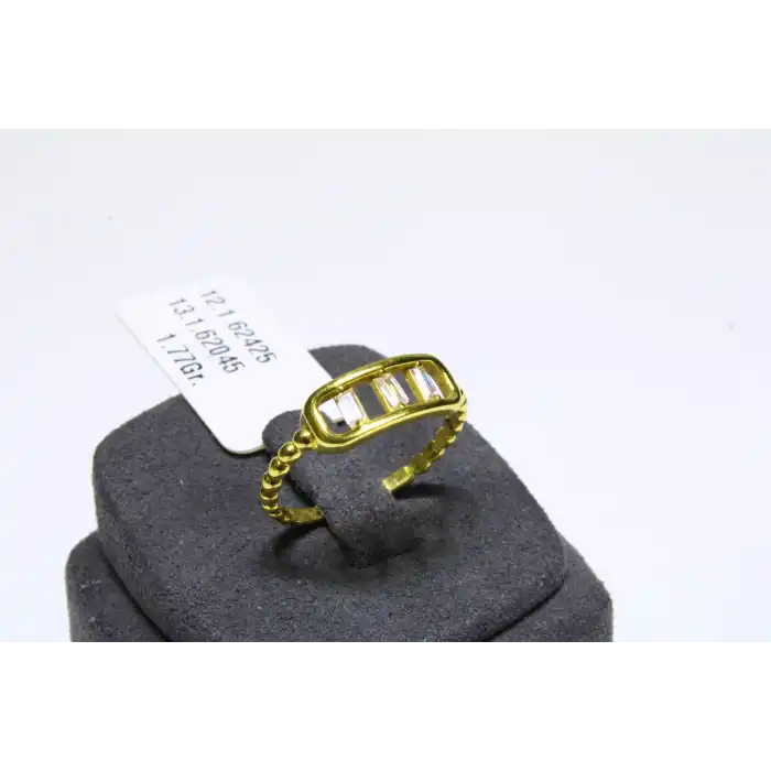 22 Ayar Altın Yüzük Üçlü Baget Model 1.77GR YZK7238
