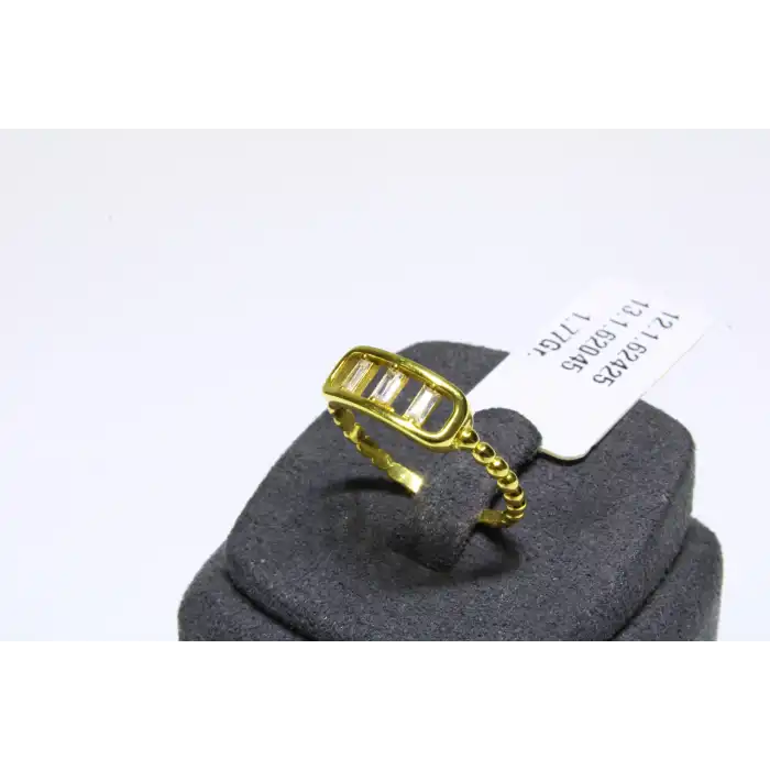 22 Ayar Altın Yüzük Üçlü Baget Model 1.77GR YZK7238