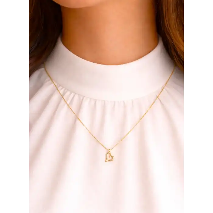 22 Ayar Altın Kolye Kalpli Model 2.01 GR KLY3978