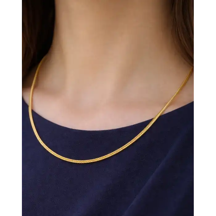 22 Ayar Altın Kolye Hediyelik Günlük Model 4.50 GR KLY3002