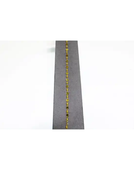 14 Ayar Altın Pullu Bileklik Künye