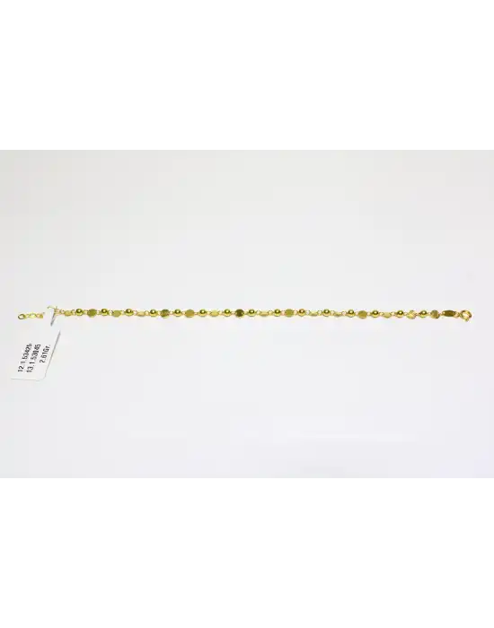 14 Ayar Altın Pullu Bileklik Künye