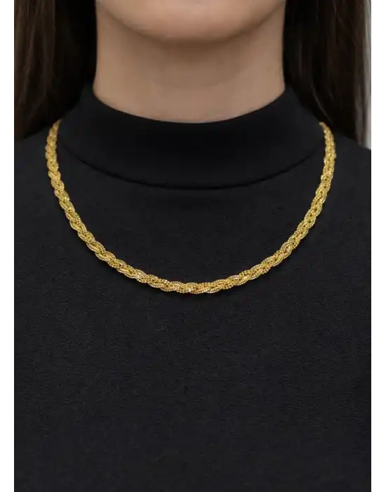 14 Ayar Altın Dorikalı Burma Kolye