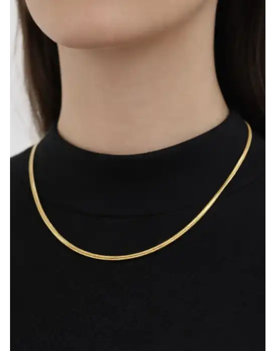 14 Ayar Altın Balık Sırtı Modeli Kolye