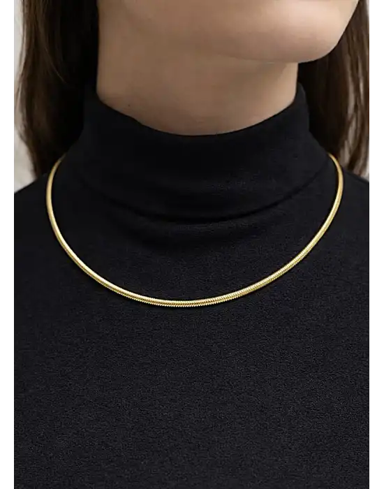 14 Ayar Altın Balık Sırtı Modeli Kolye