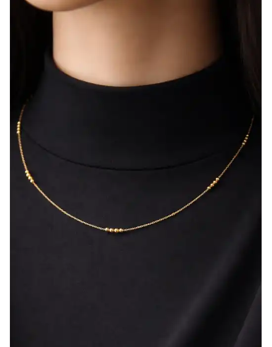 14 Ayar Gerçek Altın Dorikalı Zincir