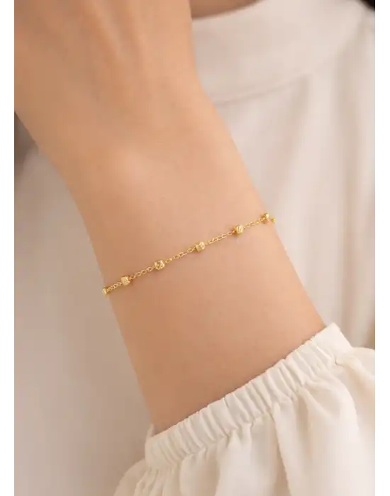 14 Ayar Gerçek Altın Dorikalı Bileklik